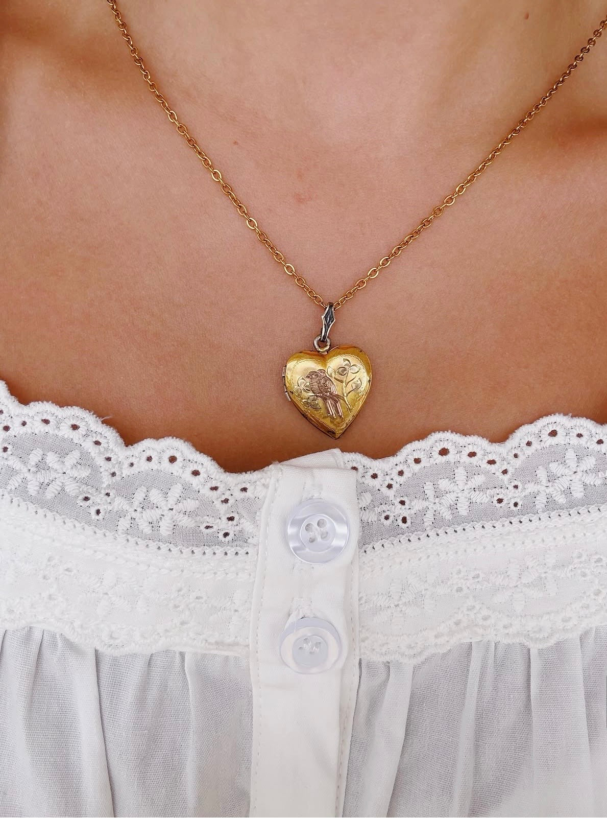 Birdie Heart Locket
